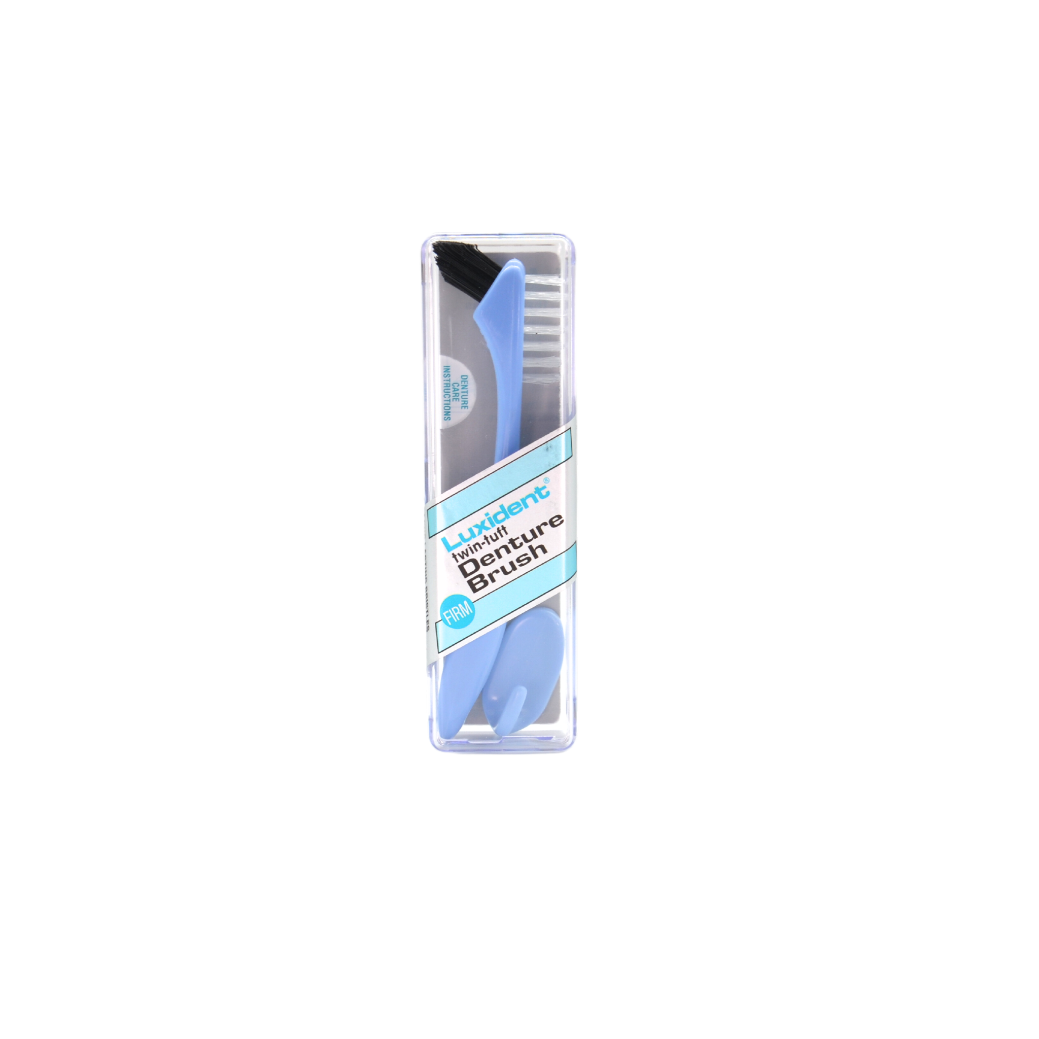 Luxident denture brush blue firm
