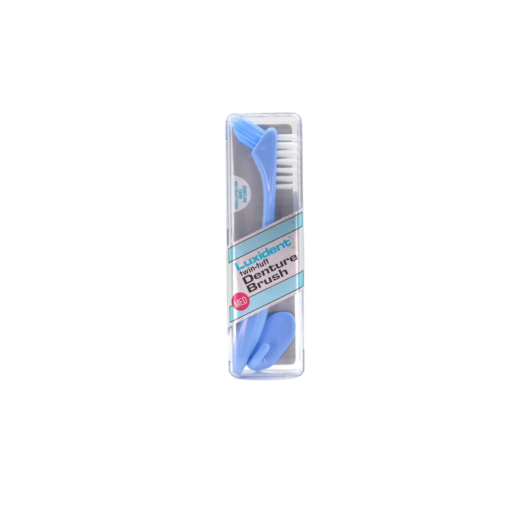 Luxident denture brush blue medium