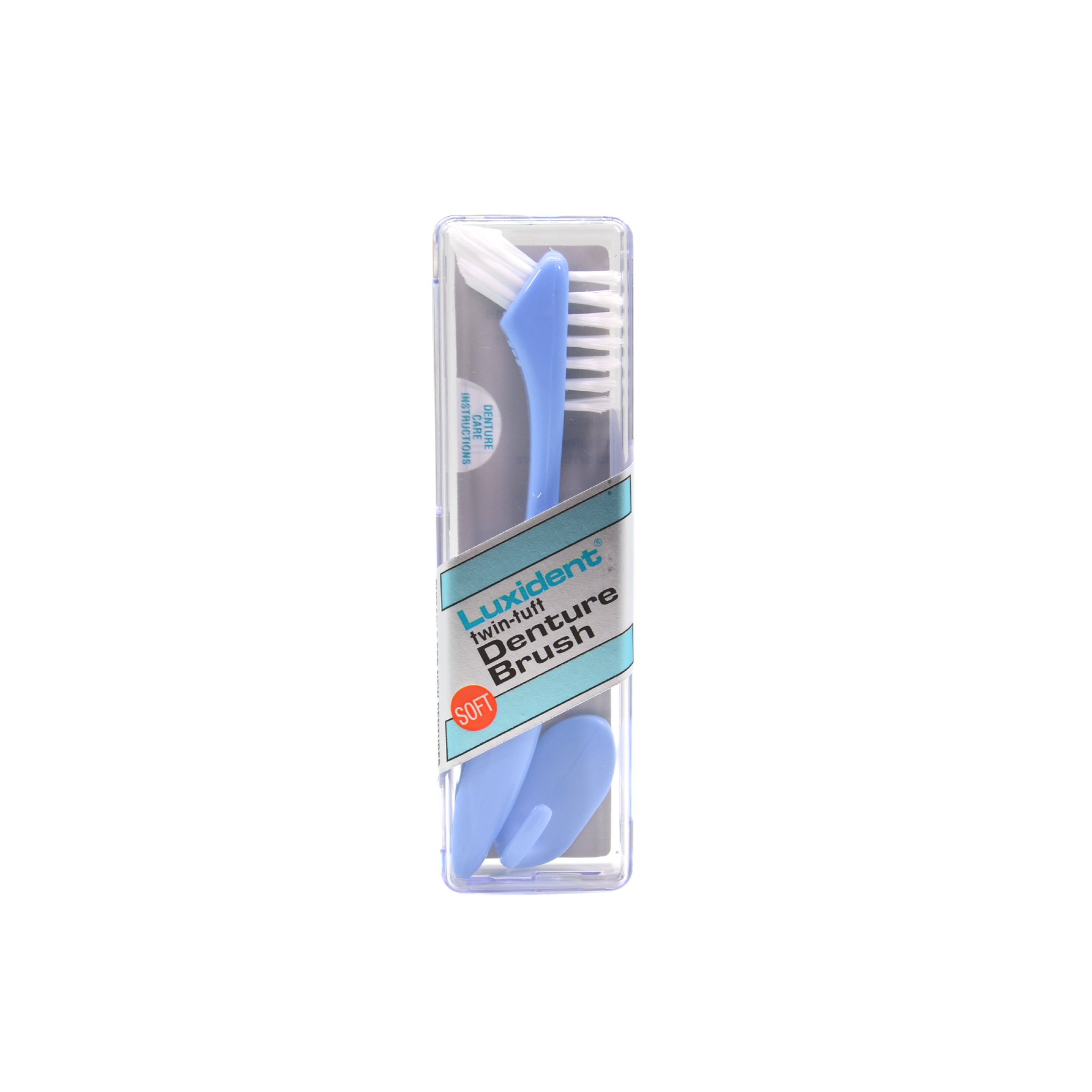 Luxident denture brush blue soft