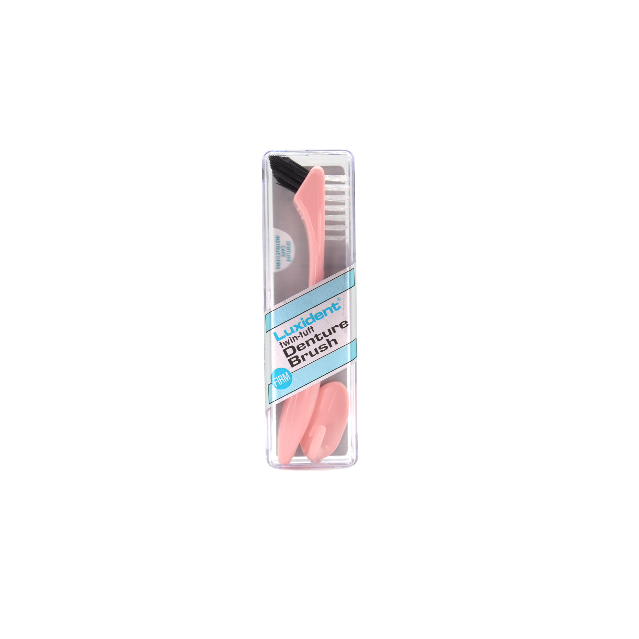 Luxident denture brush pink firm